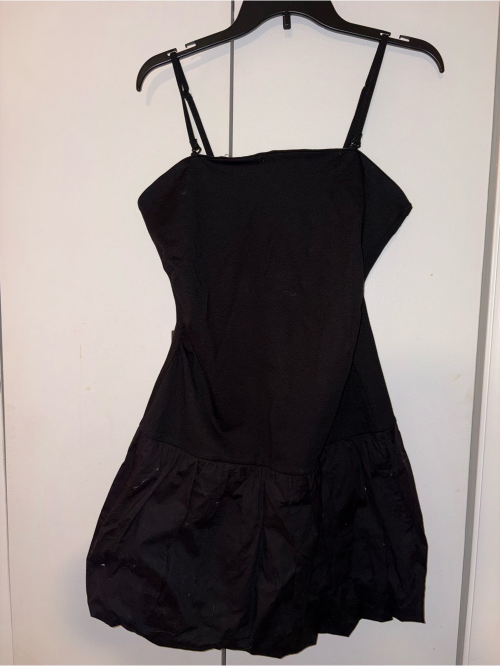 Little Black Sleeveless Bubble Hem Dress